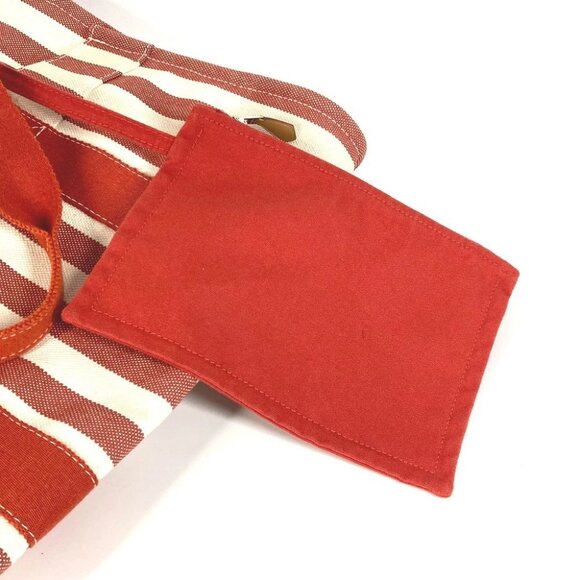 HERMES With porch Cannes GM Cannes GM Stripe Bag Tote Bag Beach bag Hand Bag - Picture 4 of 14